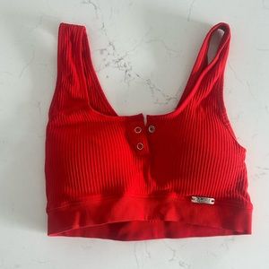 Bombshell sportswear red seamless bra L/XL NWOT